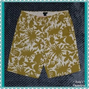 J. Crew, ladies size 0, patterned Bermuda shorts.